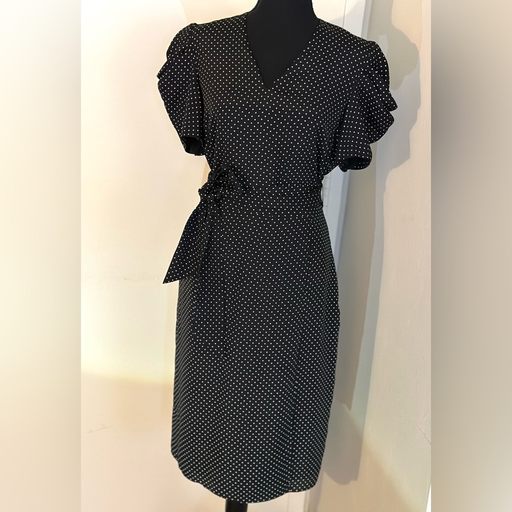 Ralph Lauren Black/White Polka Dot Dress